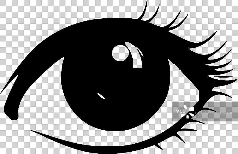 黑白眼睛图标图片素材