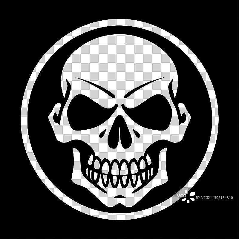 骷髅-高品质的标志-理想的t恤图片素材