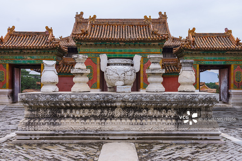 河北唐山清东陵菩陀峪定东陵(慈禧陵)石五供图片素材