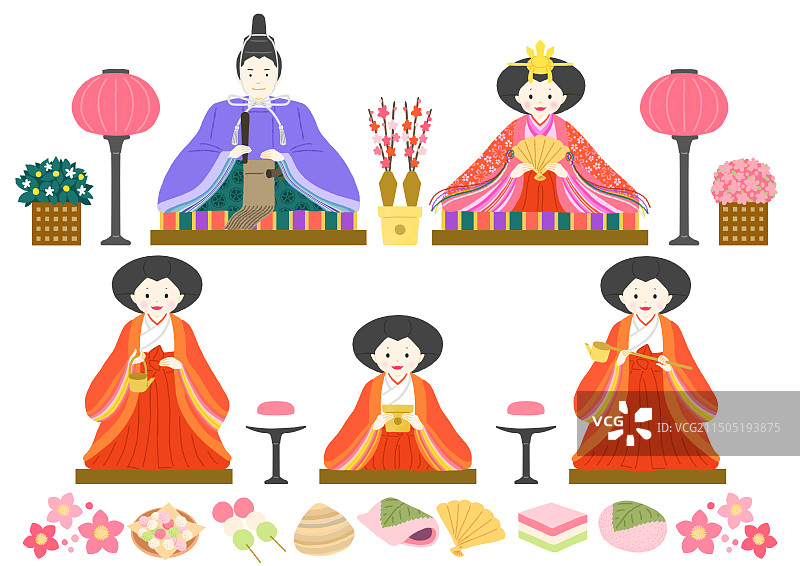 女儿节剪贴画图片素材