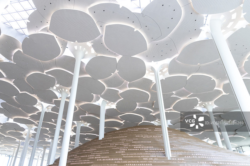 北京城市图书馆，北京副中心、通州区的三大文化建筑之一室内场景图片素材