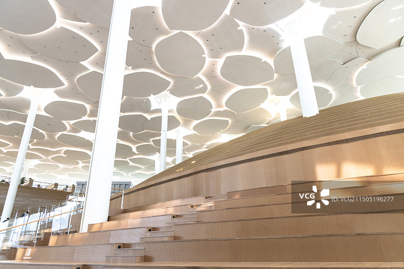 北京城市图书馆，北京副中心、通州区的三大文化建筑之一室内场景图片素材