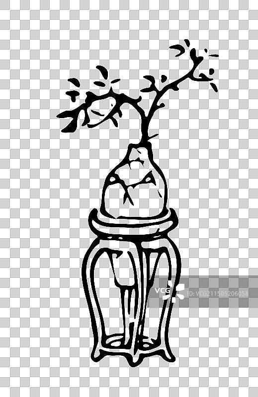 古典风格，家具，桌椅，明式家具，古代家具，茶几，圈椅，线描，黑白，中国风，古典风格，插画，设计，元素图片素材