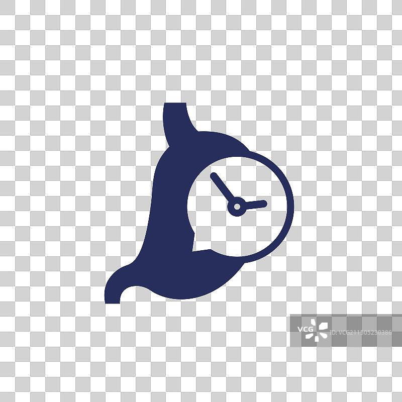 消化食物时间与胃部图标图片素材