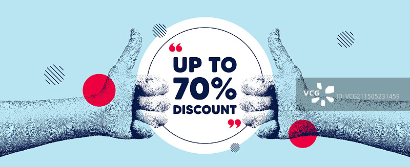 高达70%折扣促销优惠标志图片素材