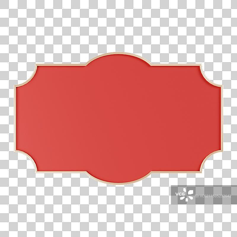 3D渲染的中国风边框素材图片素材