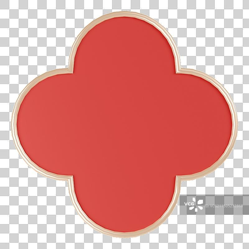 3D渲染的中国风边框素材图片素材