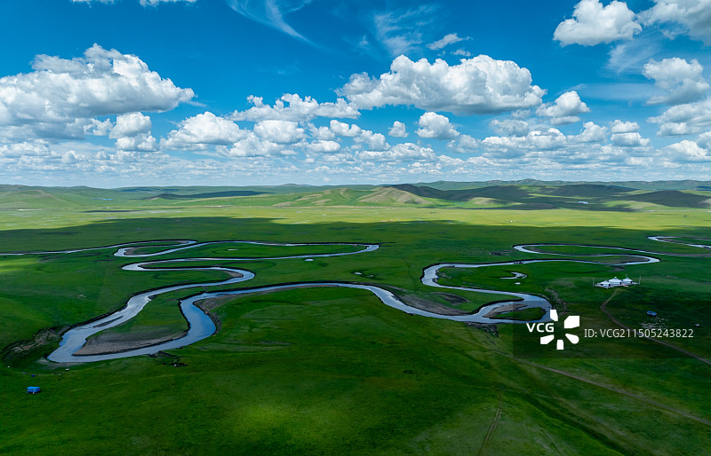 呼伦贝尔草原莫日格勒河风光图片素材