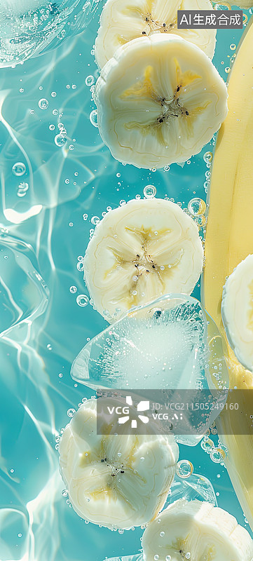 【AI数字艺术】冰爽香蕉饮品图片素材