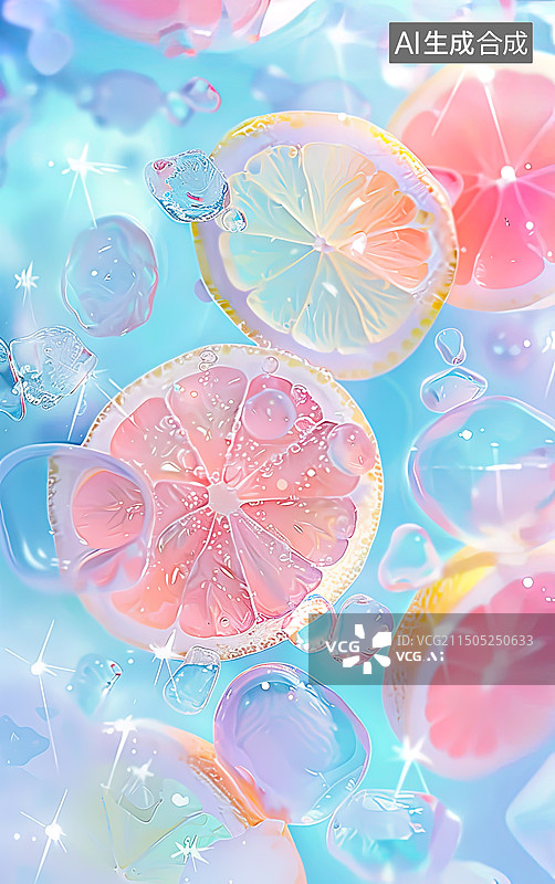 【AI数字艺术】西柚美味饮品图片素材