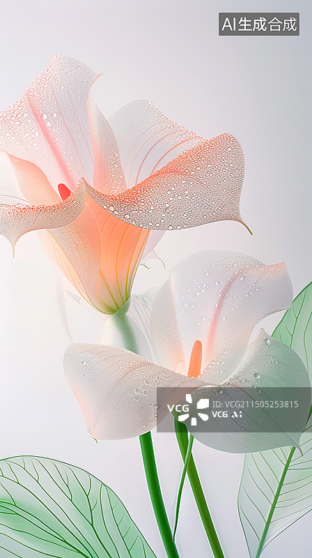 【AI数字艺术】清新百合花图片素材