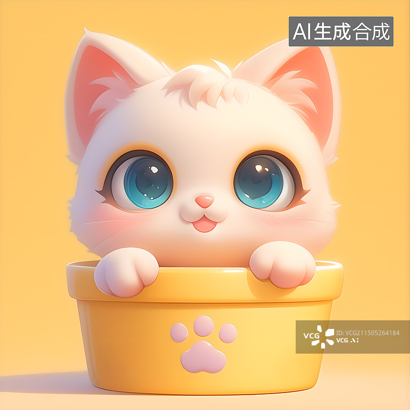 【AI数字艺术】可爱的小猫图片素材