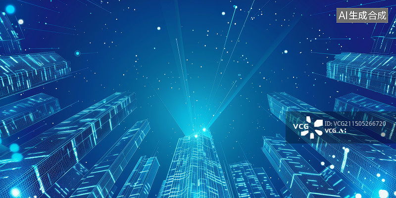 【AI数字艺术】数字城市图片素材