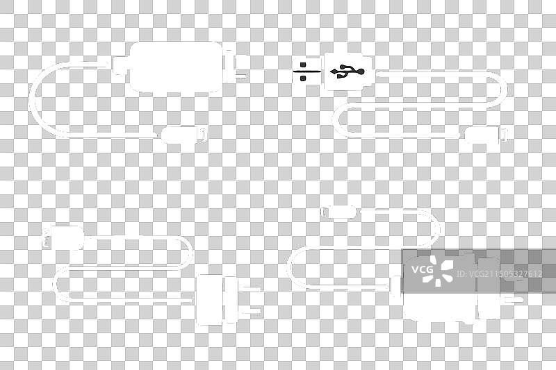 手机和平板车载充电器图标合集图片素材