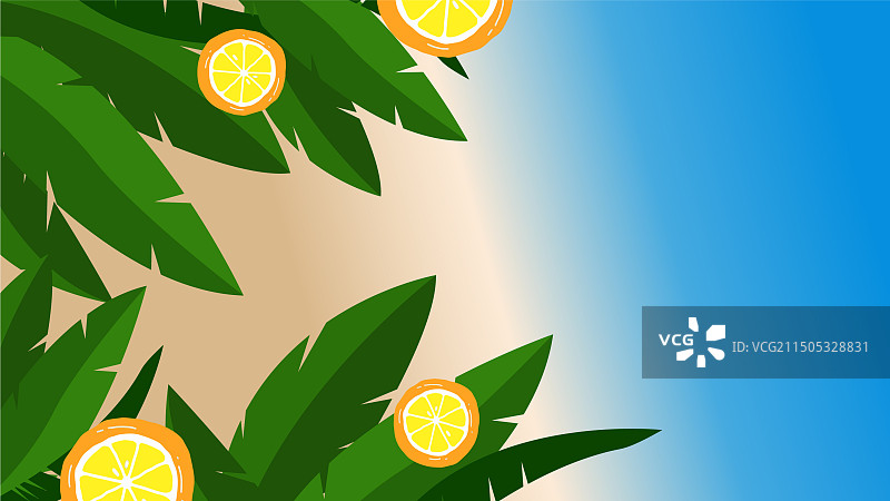 彩色逼真夏日度假风图片素材