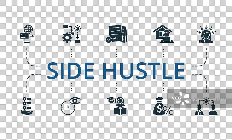 副业创意图标可编辑元素图片素材