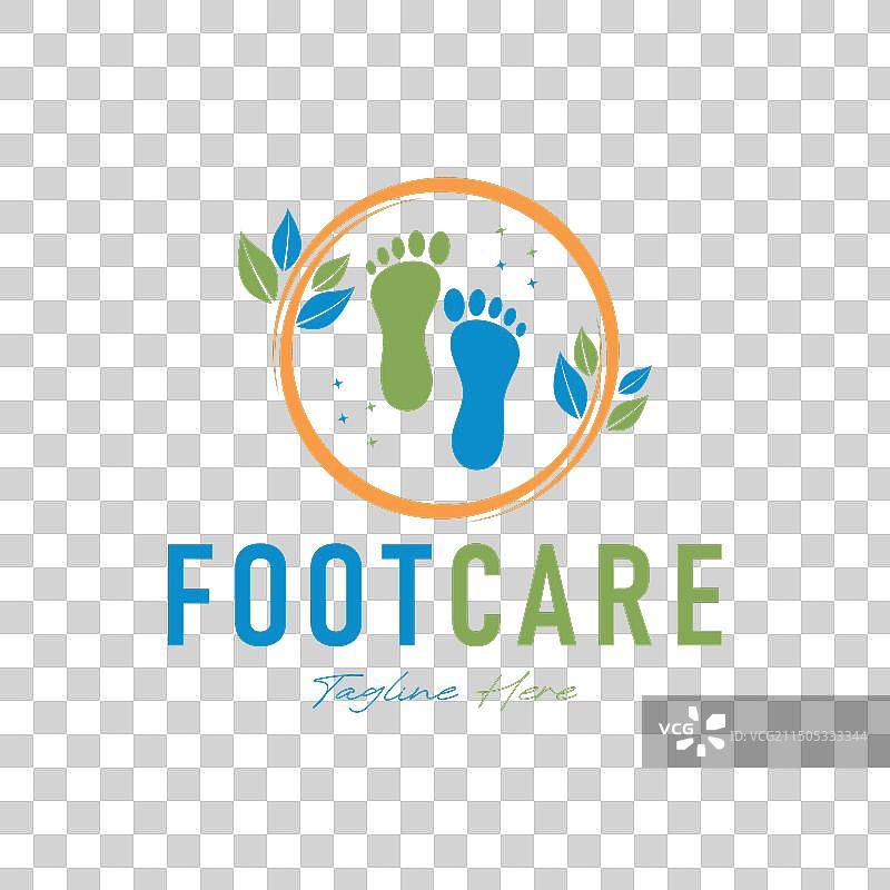 小路足迹医疗保健标志设计图片素材