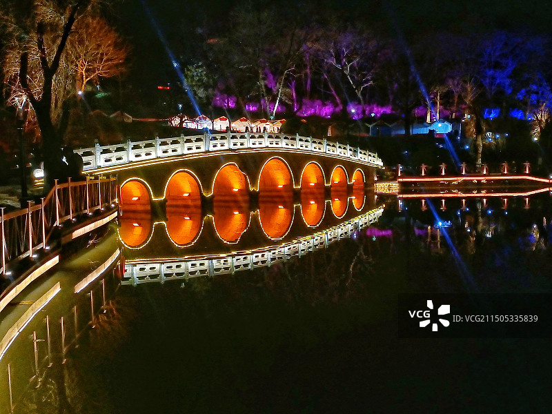 七孔桥夜景图片素材