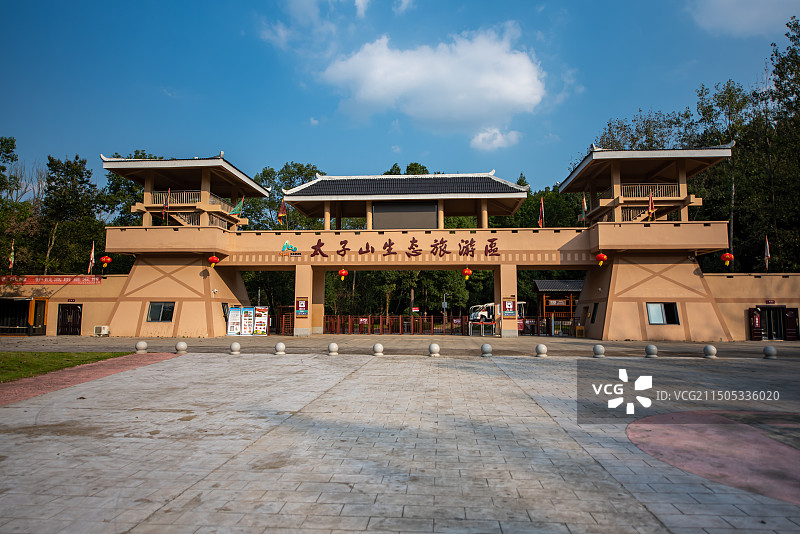 湖北京山太子山景区门楼图片素材