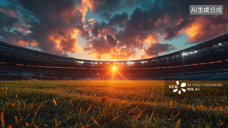 【AI数字艺术】体育场内的体育场足球场图片素材