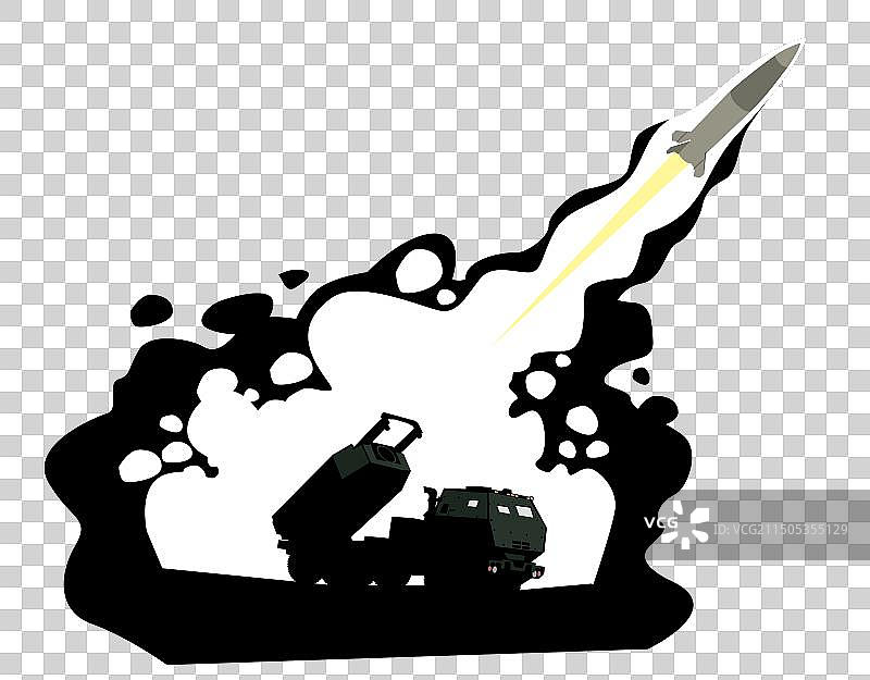 战术弹道导弹发射图片素材