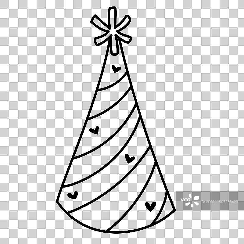 手绘派对帽涂鸦图片素材