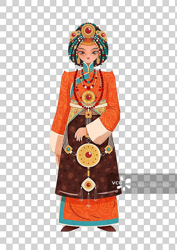 藏族康巴地区民族服饰女孩图片素材
