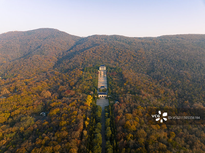 南京中山陵音乐台秋景图片素材