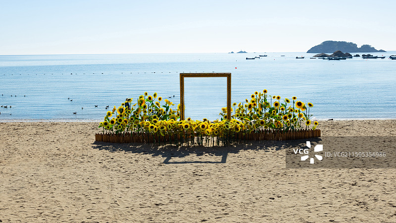 威海环翠区伴月湾风景区图片素材