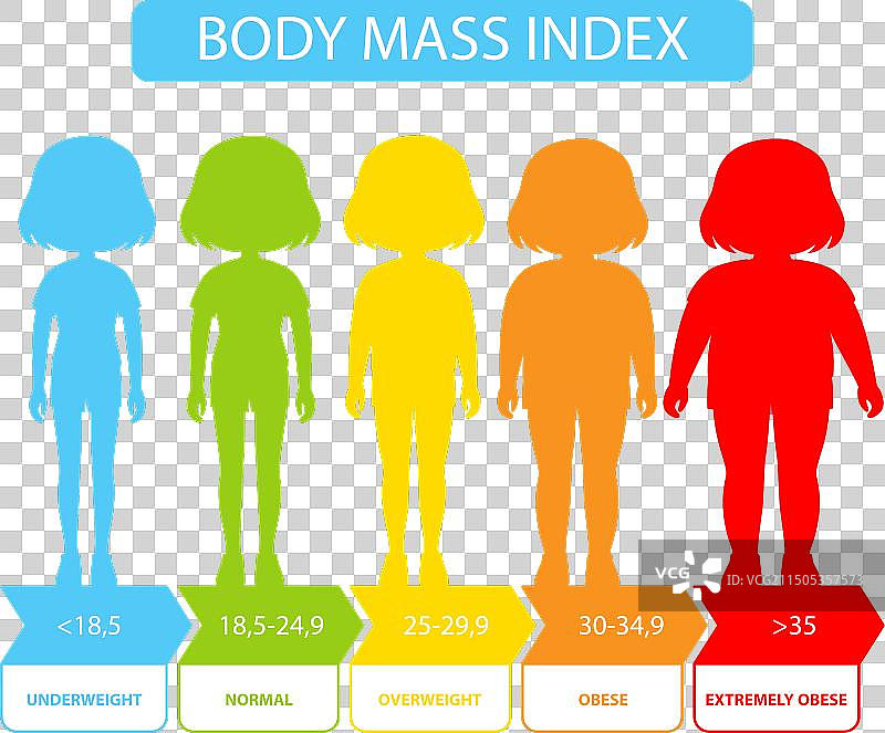 BMI分类与范围图片素材
