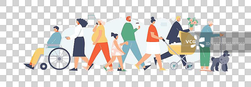 人群社交多样性图片素材