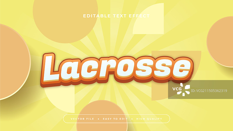 白色、黄色和橙色3D可编辑文字效果图片素材