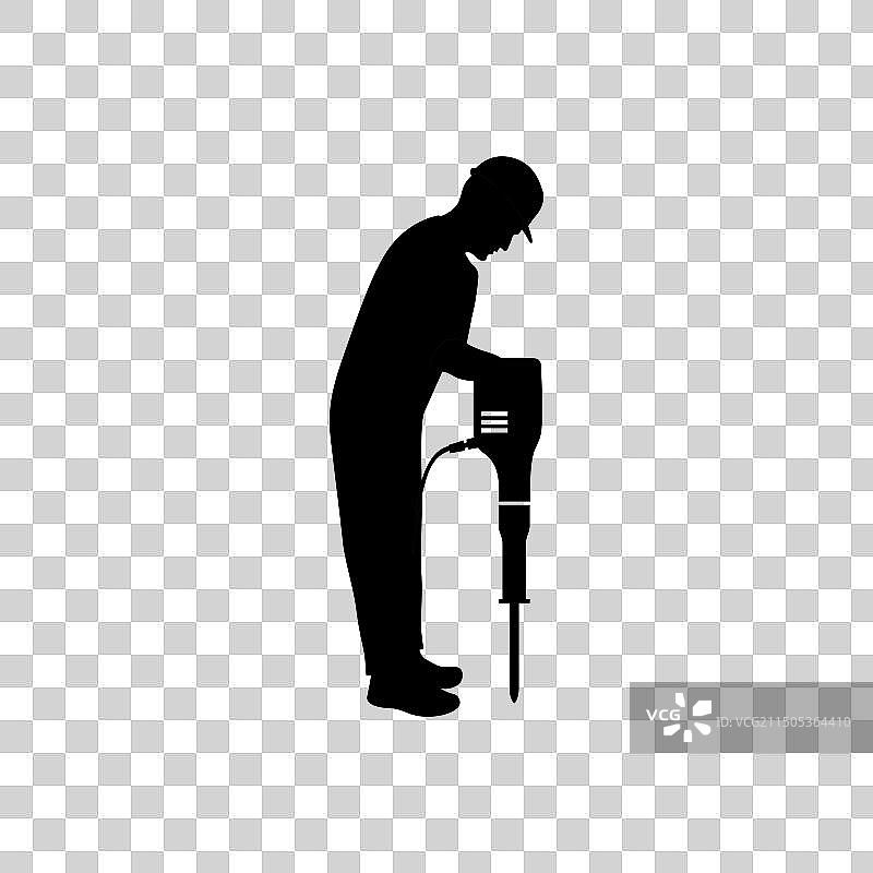 建筑工人轮廓图片素材