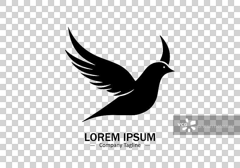 鸽子图标剪影设计标志图片素材