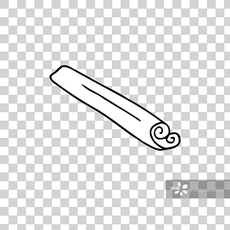 手绘涂鸦肉桂草图图片素材