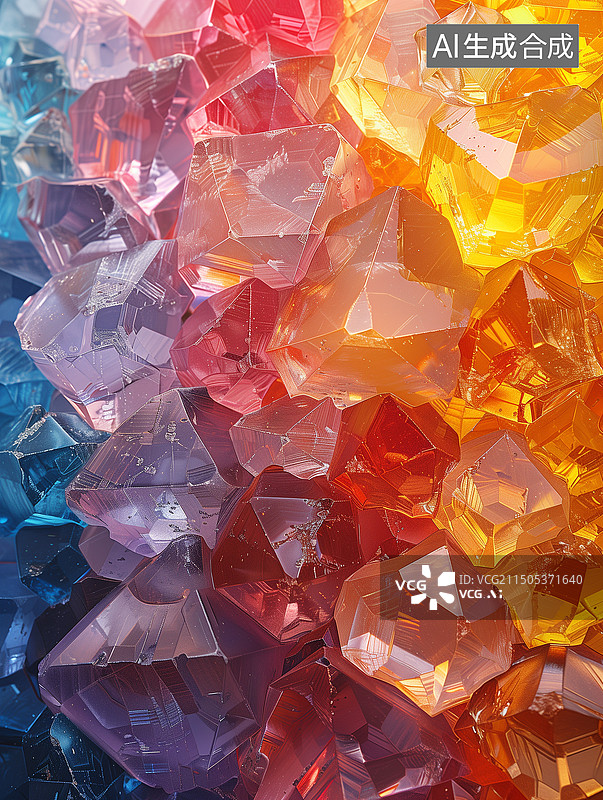 【AI数字艺术】彩色玻璃背景图片素材
