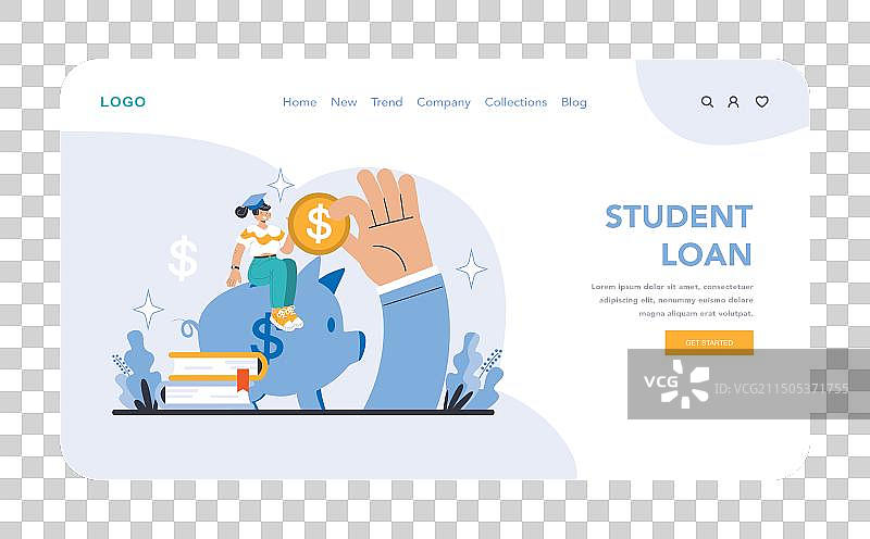 银行服务概念扁平设计图片素材