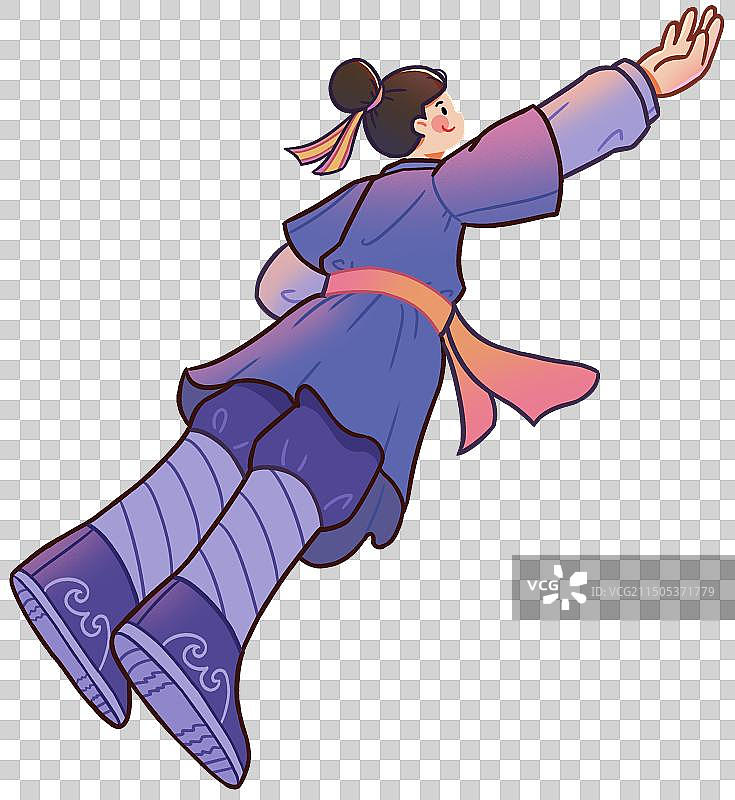 牛郞七夕飞天会见织女图片素材