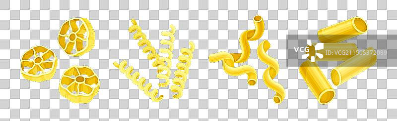 各种生面团形状和类型合集图片素材