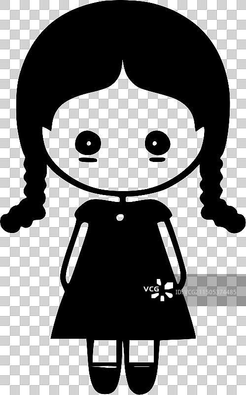 简约玩偶剪影图片素材