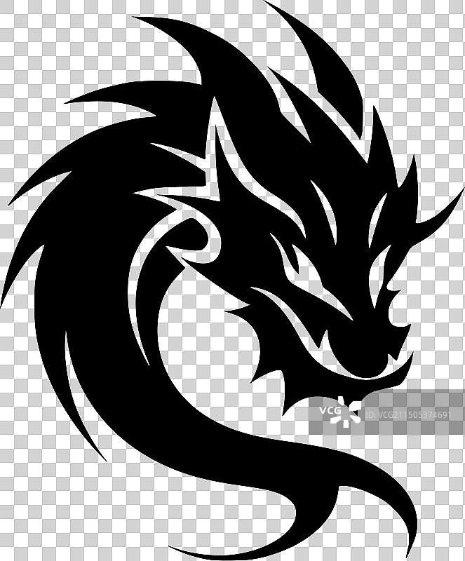 龙-极简和简单的轮廓图片素材