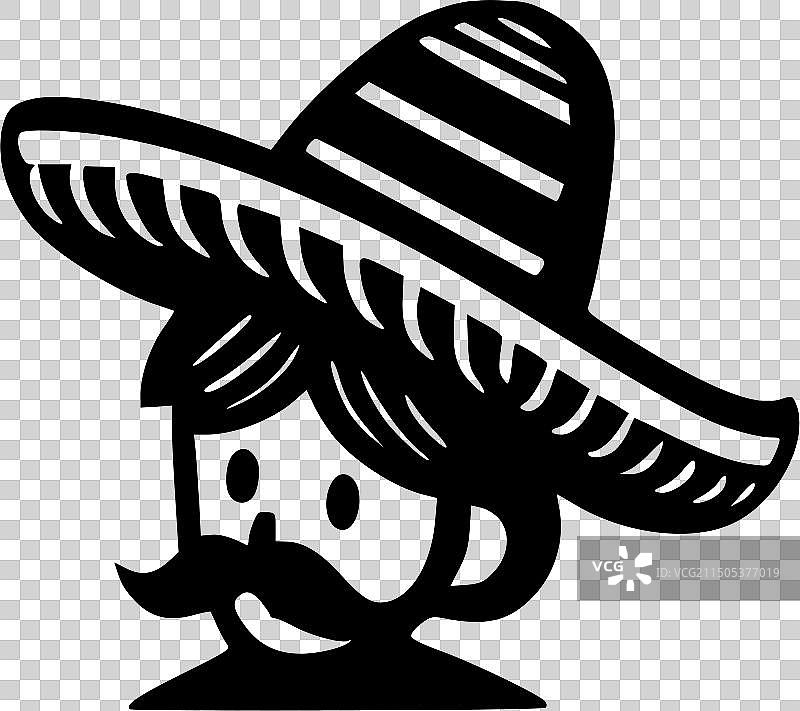 墨西哥风极简扁平LOGO图片素材