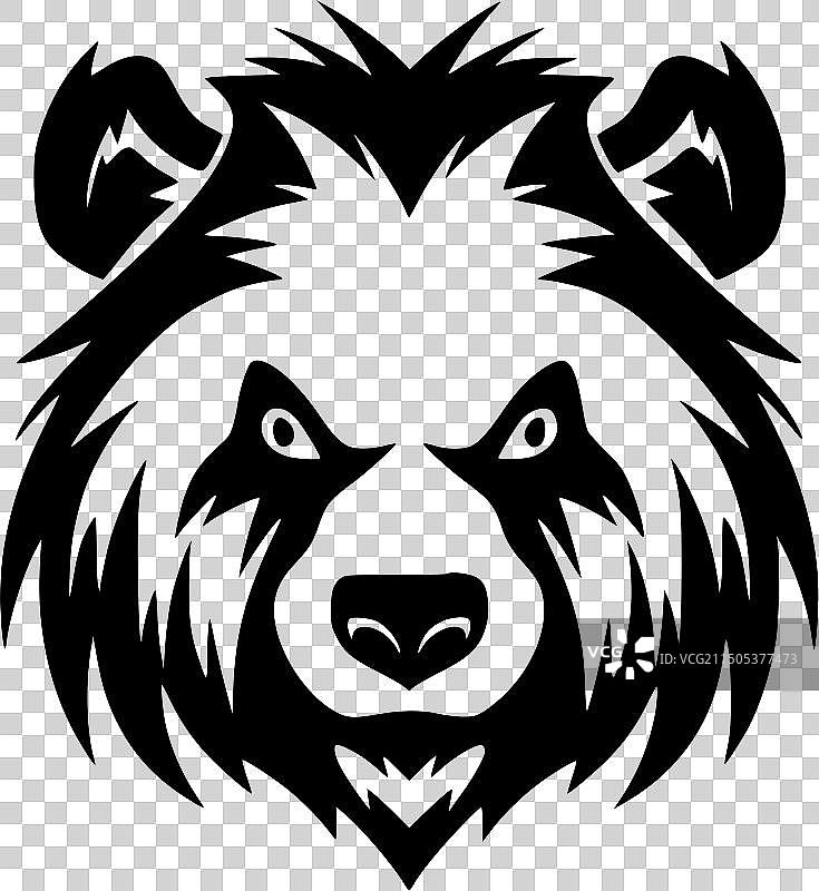 熊猫-极简主义和简单的轮廓图片素材