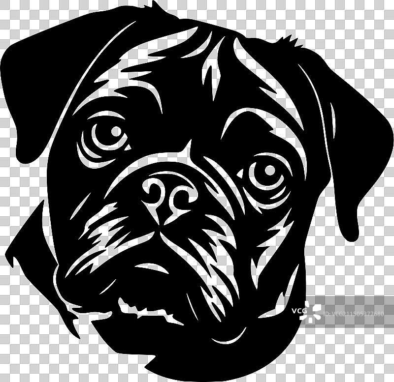 巴哥犬高品质Logo（T恤适用）图片素材