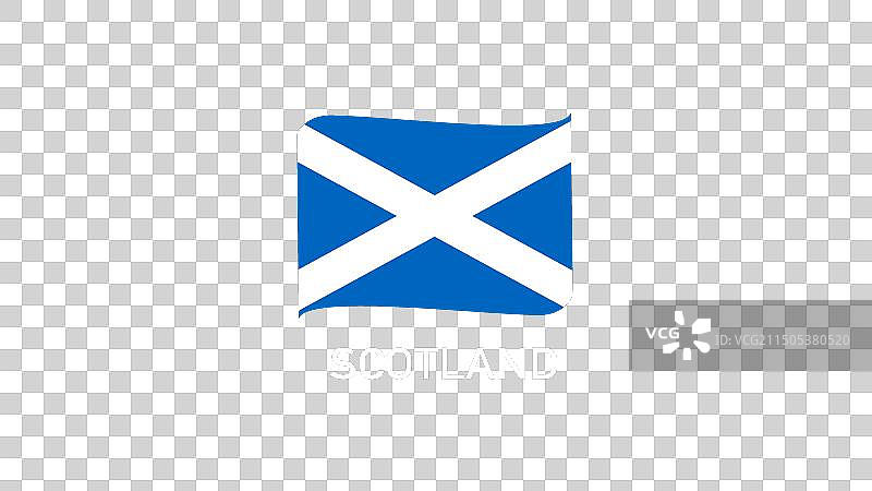 苏格兰旗帜丝带欧洲国家队2024图片素材