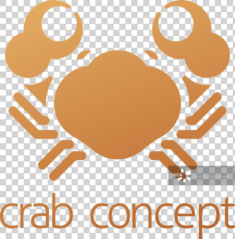 螃蟹图标概念图片素材