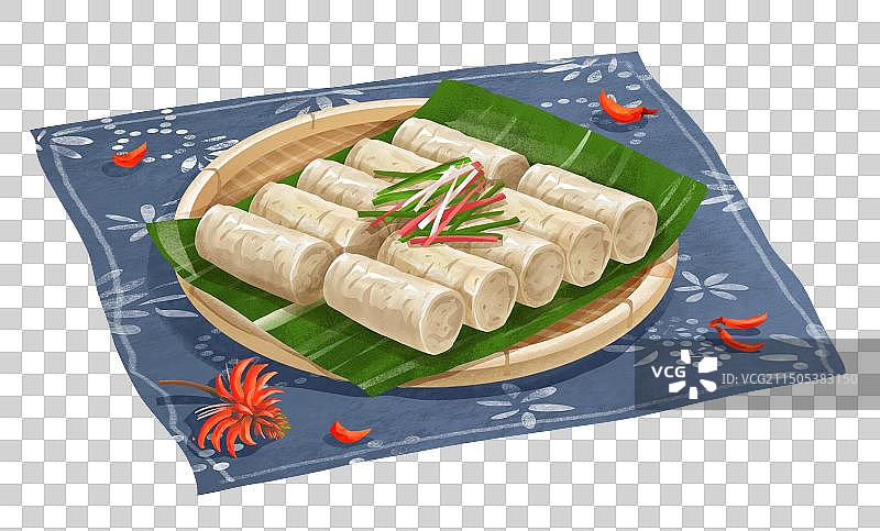 泉州崇武鱼卷插画元素图片素材