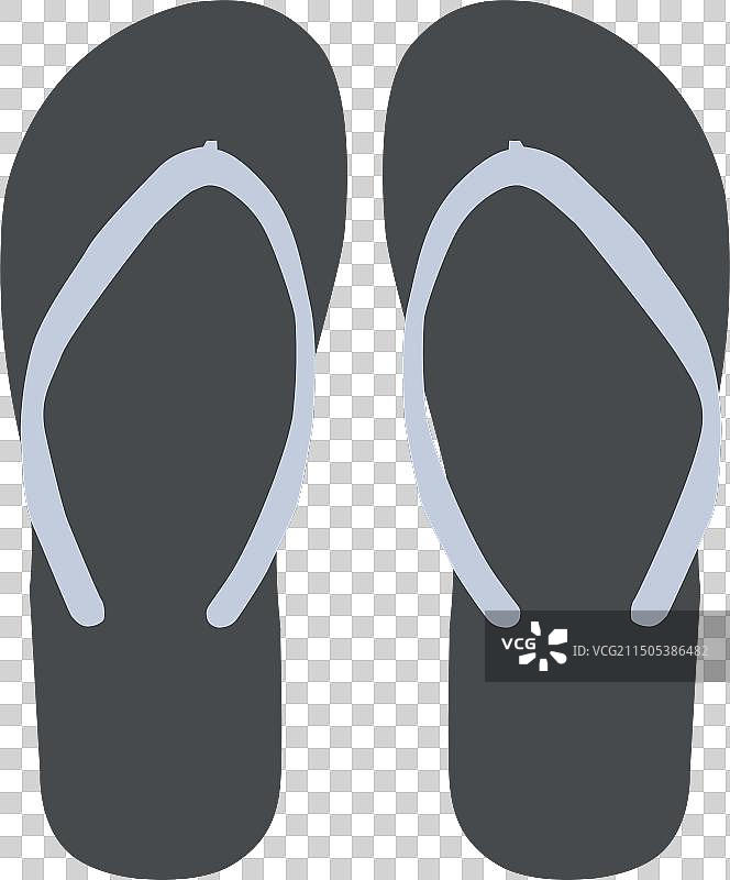 黑色人字拖鞋图片素材