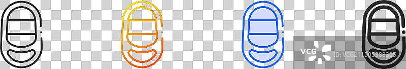 蓝色汽车钥匙图标图片素材