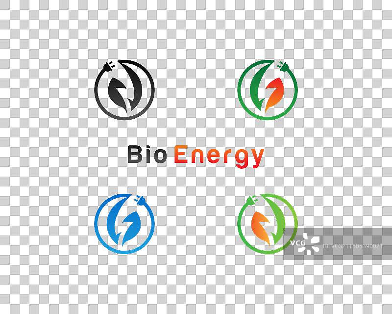 带叶子的充电插头标志图片素材